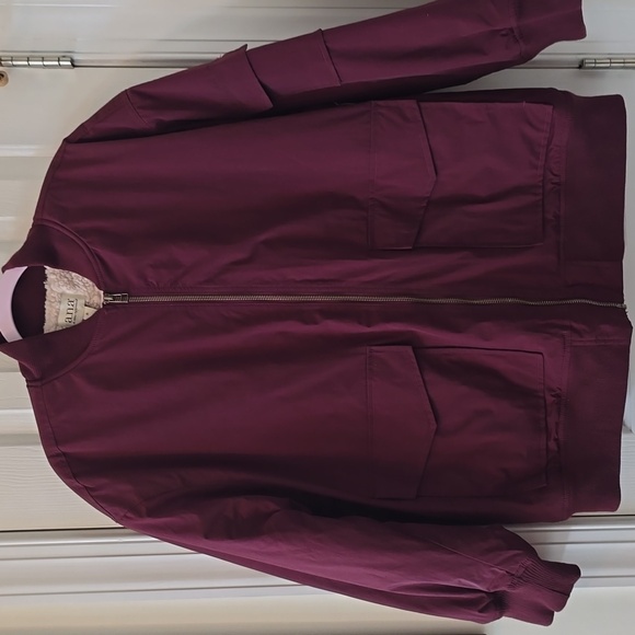 A.N.A BRAND WOMEN'S BEAUTIFUL WINE FRONT ZIPPERED FAUX FUR COAT JACKET SIZE XL - Picture 1 of 16